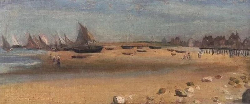 Veduta di Grandcamp, studio (1877)